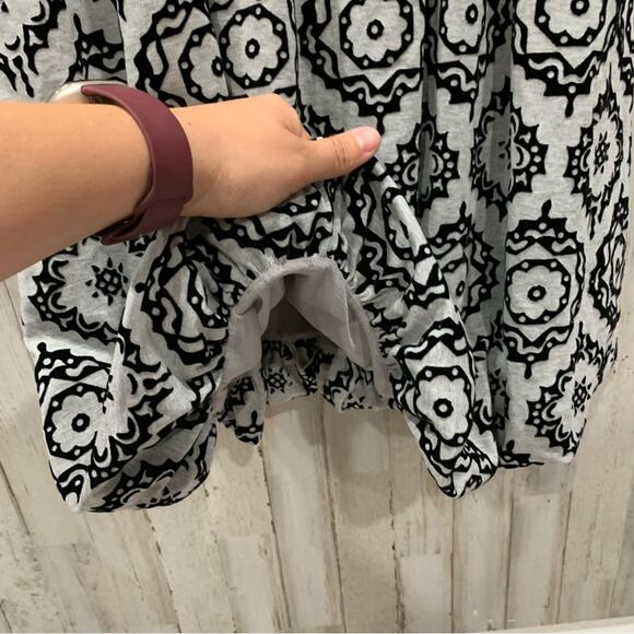 Plenty By Tracy Reese Gray Dress Velvet Accents Bubble Hem Sundress - Picture 3 of 5